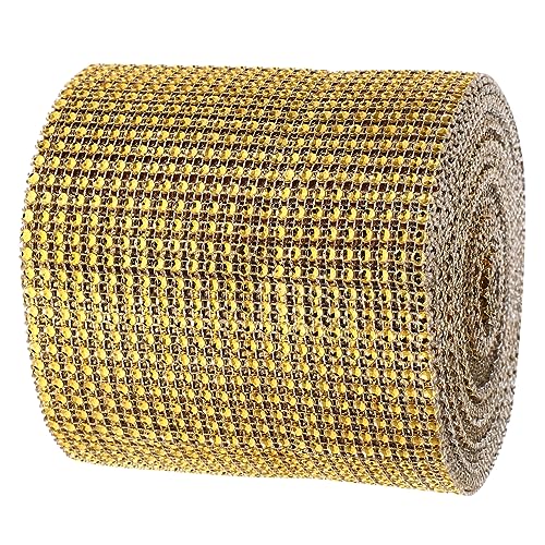 LOLIPPYY Glänzendes Strassband Rolle Yards Dekoratives Rhinestone Band für Hochzeitsdekoration DIY Bastelbedarf für Vasen Kleidung und Mehr von LOLIPPYY