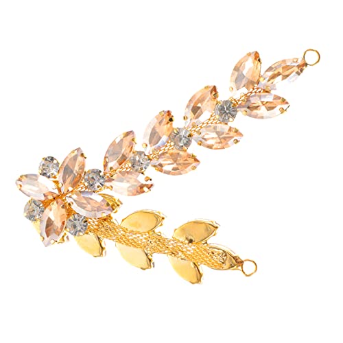 LOLIPPYY Glitzernde Strass Applikation für DIY Hochzeitsdekoration Dekorative Kette mit Eleganten Marquise Glassteinen für Kleidung Schuhe und Accessoires von LOLIPPYY
