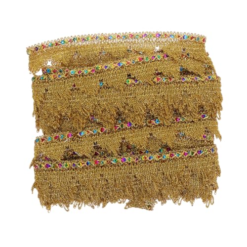LOLIPPYY Goldene Spitzenborte mit Pailletten Elastisches Spitzenband Pet Langlebig Luxuriöses Design für DIY Hochzeitskleider Bastelprojekte und Heimdekoration LOLIPPYY Goldene Spitzenborte mit Pailletten Elastisches Spitzenband Pet Langlebig Luxuriöses Design für DIY Hochzeitskleider Bastelprojekte und Heimdekoration von LOLIPPYY