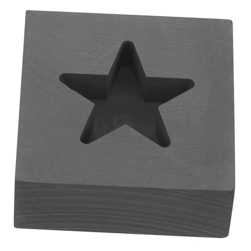 LOLIPPYY Graphit Gießform Fünfzackiger Stern Gussform DIY Metall Schmelzen Gießform mit Glatter Oberfläche und Hoher Korrosionsbeständigkeit für Kleine Volumen von LOLIPPYY