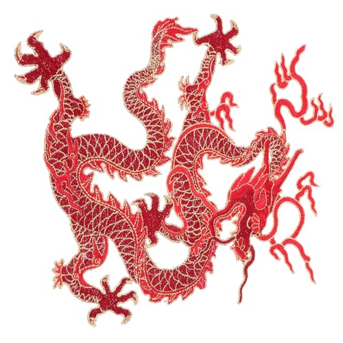 LOLIPPYY Großer Chinesischer Drache Aufnäher zum Aufbügeln Bestickter Dekorativer Flicken für Kleidung Jacken Shirts und Taschen Langlebiger Stoffpatch für Reparatur und Verzierung Rot LOLIPPYY Großer Chinesischer Drache Aufnäher zum Aufbügeln Bestickter Dekorativer Flicken für Kleidung Jacken Shirts und Taschen Langlebiger Stoffpatch für Reparatur und Verzierung Rot von LOLIPPYY