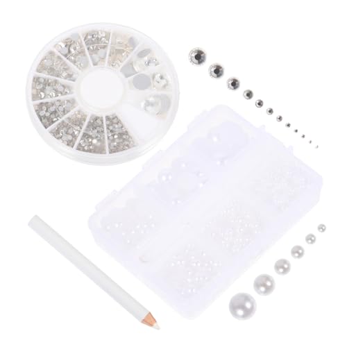 LOLIPPYY Halbrunde Perlen Glas Ab Strasssteine Transparent Halbperlen Flachboden Imitationsperlen für Schmuck Basteln DIY Dekoration Zubehör von LOLIPPYY