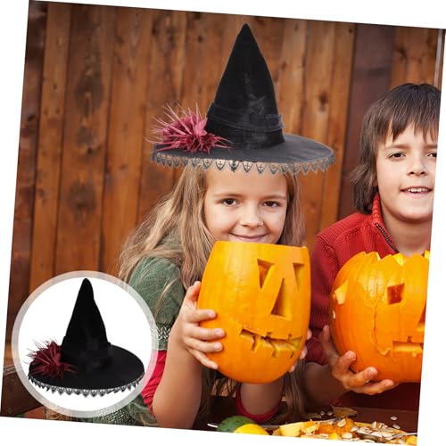 LOLIPPYY Halloween Hexenhut Spitzmütze Weinrot Cosplay Kostüm Zubehör für Party Karneval und Bühnenauftritte Vielseitiger Hut für Hexen Kostüme und Foto Requisiten LOLIPPYY Halloween Hexenhut Spitzmütze Weinrot Cosplay Kostüm Zubehör für Party Karneval und Bühnenauftritte Vielseitiger Hut für Hexen Kostüme und Foto Requisiten von LOLIPPYY
