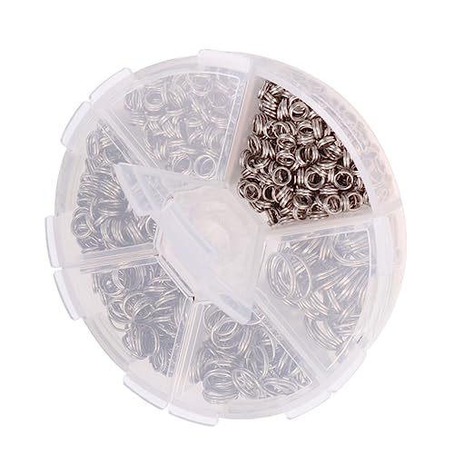 LOLIPPYY Handgemachte Eisenring Sets Geschlossene Ringe für DIY Zubehör Glänzende Metallringe für Schmuckherstellung und Bastelprojekte pro Box von LOLIPPYY