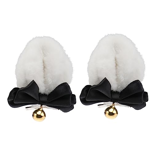 LOLIPPYY Handgemachtes Haarschmuck mit Plüsch Bär Ohren Haarnadeln Niedliche Schleifen Weiche Haarklammern für Mädchen Dekorative Accessoires für Alltag und Party Teilig von LOLIPPYY
