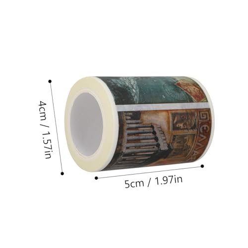 LOLIPPYY Handgerissenes Buntes Washi Tape mit Poststempel Motiv Selbstklebend Leicht Ablösbar Dekoratives Klebeband für DIY Scrapbooking Geschenkverpackungen Notizbücher für Bastelfans und von LOLIPPYY
