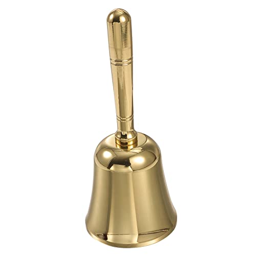 LOLIPPYY Handglocke aus Messing mit Griff Lautes und Klares Glockenspiel Handbetätigte Serviceglocke für Restaurant Hotel Party Vielseitige Tischglocke für Alarm und Ruf von LOLIPPYY