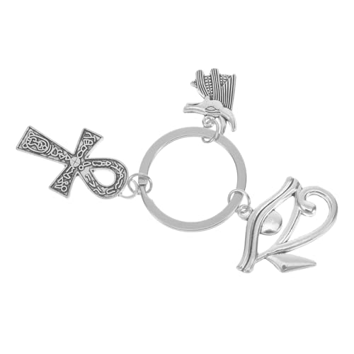LOLIPPYY Heiliger Schlüsselanhänger Partygeschenk Religiöse Schlüsselanhänger Ägyptischer Schmuck Ägyptische Ornamente Ägyptischer Charme Geldbörse Charme Anubis-statue Silver Zinklegierung von LOLIPPYY