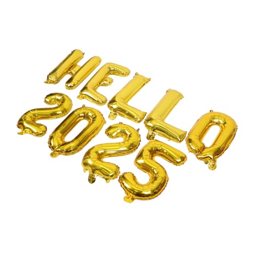 LOLIPPYY Hello Zahlen und Buchstaben Folienballons Set Gold Langlebige Party Deko für Silvester Neujahrsfeier Fotohintergrund und Tischdekoration Robustes Aluminium Material LOLIPPYY Hello Zahlen und Buchstaben Folienballons Set Gold Langlebige Party Deko für Silvester Neujahrsfeier Fotohintergrund und Tischdekoration Robustes Aluminium Material von LOLIPPYY