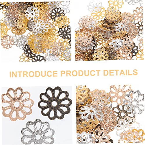 LOLIPPYY Hochwertige Perlenkappen DIY Schmuckzubehör mit Filigranem Blumen Design Leicht und Langlebig für Armbänder Halsketten und Schlüsselanhänger Gemischte Farben von LOLIPPYY