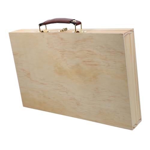 LOLIPPYY Holz Paint Tray Box aus Massivholz mit Tragegriff Tragbare Pigment Aufbewahrungsbox für Künstler Multifunktionale Malutensilien Box Robust und Langlebig für Studenten und LOLIPPYY Holz Paint Tray Box aus Massivholz mit Tragegriff Tragbare Pigment Aufbewahrungsbox für Künstler Multifunktionale Malutensilien Box Robust und Langlebig für Studenten und von LOLIPPYY