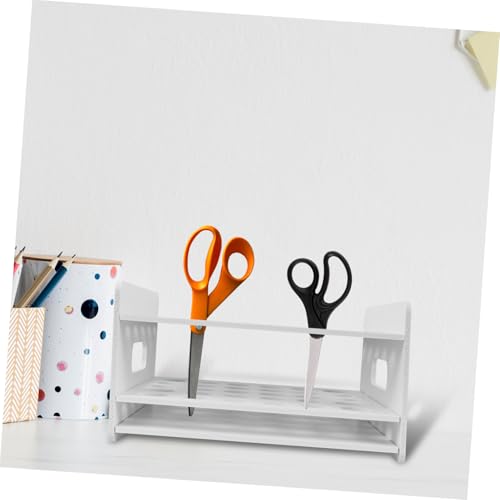 LOLIPPYY Holzständer Scherenorganizer mit Löchern Langlebiges Aufbewahrungsregal für Kindergarten und Schule Praktischer Schreibtisch Organizer für Bastelsachen und DIY scheren von LOLIPPYY