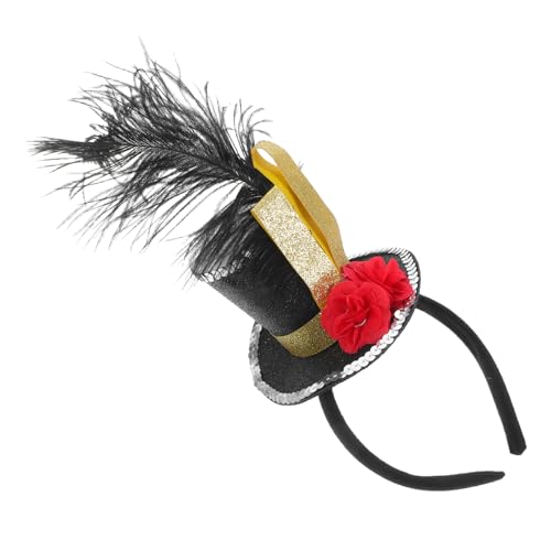 LOLIPPYY Hut Stirnband Stirnbänder Hutband Halloweenhut Kostüm Haarschmuck Paillettenhut Kopfschmuck Accessoire Minizylinder Haarband Karneval Kopfbedeckung Schwarz Vliesstoff LOLIPPYY Hut Stirnband Stirnbänder Hutband Halloweenhut Kostüm Haarschmuck Paillettenhut Kopfschmuck Accessoire Minizylinder Haarband Karneval Kopfbedeckung Schwarz Vliesstoff von LOLIPPYY