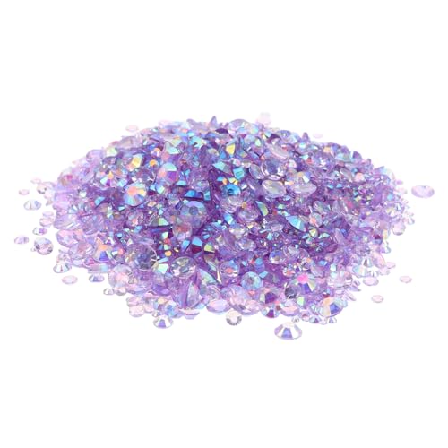 LOLIPPYY Jelly Resin Rhinestones Mix Flach Rückseite Nail Art Schmuck für DIY Basteln Handyhüllen Scrapbooking Lichtlila Flache Harzsteine von LOLIPPYY