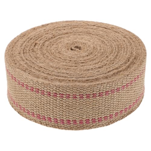 LOLIPPYY Juteband mit Rotem Streifen Breit Widerstandsfähiges Polster Reparaturband aus Natürlicher Jute für Stuhlreparatur Heimdekoration und Vielseitige Bastelprojekte LOLIPPYY Juteband mit Rotem Streifen Breit Widerstandsfähiges Polster Reparaturband aus Natürlicher Jute für Stuhlreparatur Heimdekoration und Vielseitige Bastelprojekte von LOLIPPYY