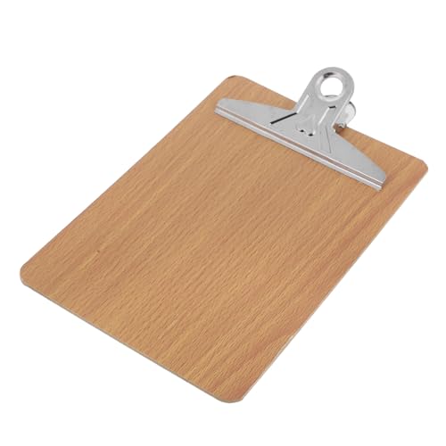 LOLIPPYY Klemmbrett aus Dickem Holz mit Rundem Beschichtetem Hardboard Starkem Rostfreiem Clip für Büro und Schule Stilvolles Schreibbrett Robust und Langlebig von LOLIPPYY