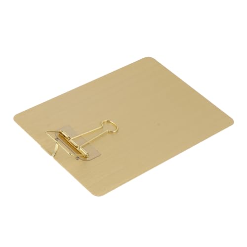 LOLIPPYY Klemmbrett aus Edelstahl Goldfarbig Schreibunterlage Leicht und Stabil für Büro Schule Lernen Malen Praktischer Papierhalter für Notizen und Formulare Ergonomisches Design für LOLIPPYY Klemmbrett aus Edelstahl Goldfarbig Schreibunterlage Leicht und Stabil für Büro Schule Lernen Malen Praktischer Papierhalter für Notizen und Formulare Ergonomisches Design für von LOLIPPYY