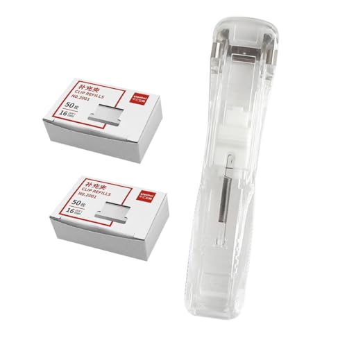 LOLIPPYY Kreativer Transparenter Bürohefter ohne Spuren Wiederverwendbarer Paper Clipper aus Robustem Eisen und Kunststoff Praktische Dokumentenmappe für Schule und Büro Zufällige Farbe von LOLIPPYY