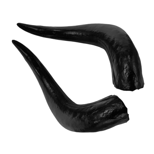 LOLIPPYY Kreatives Ox Horn Haarreif DIY Kostüm Zubehör Groß Schwarz für Karneval Festival Party Handgefertigter Haarschmuck LOLIPPYY Kreatives Ox Horn Haarreif DIY Kostüm Zubehör Groß Schwarz für Karneval Festival Party Handgefertigter Haarschmuck von LOLIPPYY