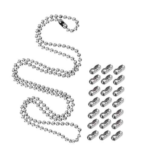 LOLIPPYY Kugelkette mit Verbindern Abnehmbare Halskette für Anhänger Dog Tag und Schlüsselanhänger Einfache Diy Schmuckherstellung Vielseitig und Langlebig LOLIPPYY Kugelkette mit Verbindern Abnehmbare Halskette für Anhänger Dog Tag und Schlüsselanhänger Einfache Diy Schmuckherstellung Vielseitig und Langlebig von LOLIPPYY