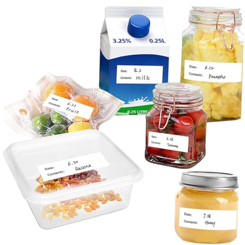 LOLIPPYY Lebensmittel Etiketten Selbstklebend Wiederbeschreibbare Küchenaufkleber für Vorratsbehälter Gefriertruhe Marmeladengläser Ablösbar Langlebig und Vielseitig Einsetzbar LOLIPPYY Lebensmittel Etiketten Selbstklebend Wiederbeschreibbare Küchenaufkleber für Vorratsbehälter Gefriertruhe Marmeladengläser Ablösbar Langlebig und Vielseitig Einsetzbar von LOLIPPYY