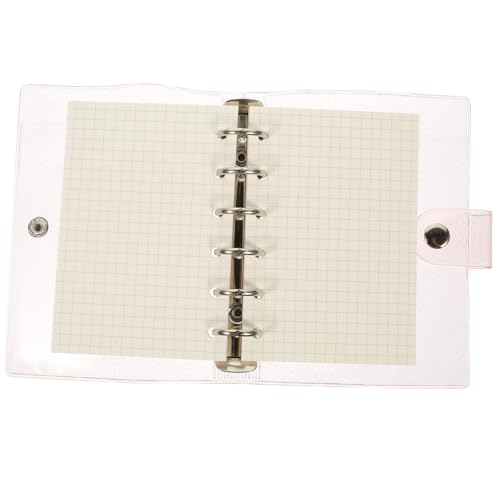 LOLIPPYY Loose Leaf Binder Notizbuch mit Kariertem Notizblock Multifunktionales Notizbuch für Schüler und Büro Abnehmbares Ringbuch Transparenter Einband von LOLIPPYY