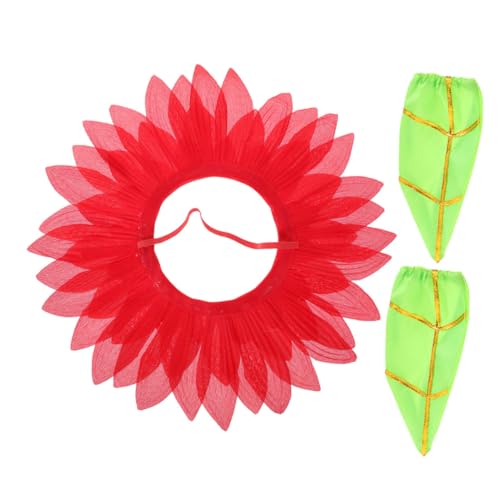 LOLIPPYY Lustige Sonnenblumen Kopfbedeckung mit Handschuhen Leichter Haarschmuck für Bunte Party und Performance Requisite Faschingskostüm für Kindergarten Sportspiele von LOLIPPYY