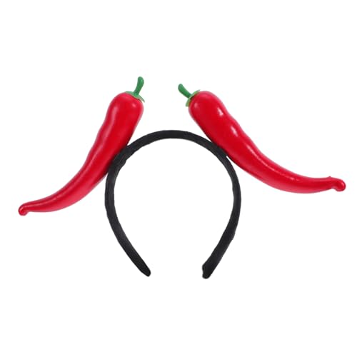 LOLIPPYY Lustiges Gemüse Stirnband Chili Künstliche Paprika Kostümparty Kopfbedeckung Künstliches Gemüse Lustiges Pfannen Stirnband Chili Party Zubehör Chili Party LOLIPPYY Lustiges Gemüse Stirnband Chili Künstliche Paprika Kostümparty Kopfbedeckung Künstliches Gemüse Lustiges Pfannen Stirnband Chili Party Zubehör Chili Party von LOLIPPYY