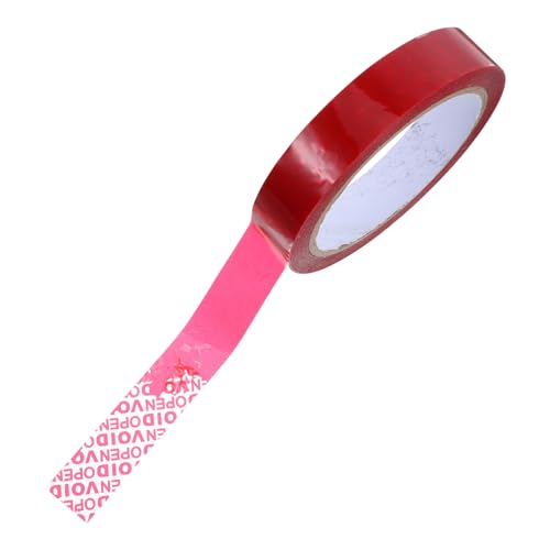 LOLIPPYY Manipulationssicheres Tamper Evident Klebeband Rot Leicht Anzubringendes Sicherheitsband mit Total Transfer für Versand Lagerung und Schutz Vertraulicher Dokumente von LOLIPPYY