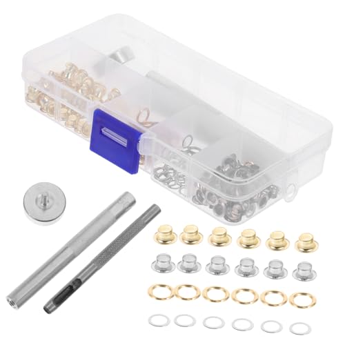 LOLIPPYY Metall Ösen Eisen Ösen Knöpfe Kit für Leder Stoffe mit Werkzeug Langlebig Rostfrei Vielseitig Einsetzbar für Handwerk DIY von LOLIPPYY