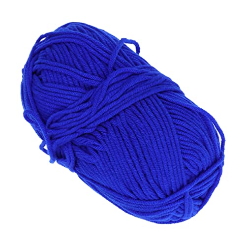 LOLIPPYY Milch-baumwoll-garn Klobig Milchgarn Häkelgarn Wolle Häkeln Flauschiges Garn Stricken Creme Königlich Grobes Baumwollgarn Blau Schüttgut Strang Strickgarn von LOLIPPYY