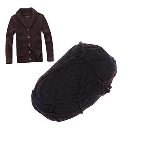 LOLIPPYY Milch-baumwoll-garn Stricken Häkelgarn Schal Klobig Strang Garn Masse Baumwolle Sperriges Garn Anfänger Häkeln Strickgarn Baumwollgarn Coffee von LOLIPPYY