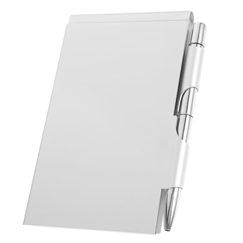 LOLIPPYY Mini Notizblock mit Stift Aluminiumlegierung Metall Notizheft Abreißbar Tragbar für Büro Schule Zuhause Erinnerungen Planung von LOLIPPYY