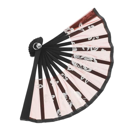 LOLIPPYY Miniatur Faltbarer Handfächer Retro Stil Dunkelrot Klappbar Leicht Dekorativ für Puppendeko DIY Bastelset Party und Festival Accessoire Einteiliger Fächer für Sammler von LOLIPPYY