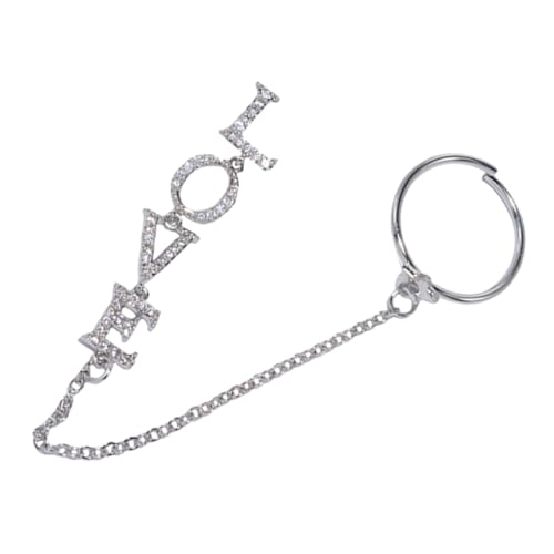 LOLIPPYY Nail Art Decor Nagelkette mit Ring Silberne Manicure Schmuckkette für Natürliche und Künstliche Nägel DIY Nagelaccessoire für Damen und Mädchen LOLIPPYY Nail Art Decor Nagelkette mit Ring Silberne Manicure Schmuckkette für Natürliche und Künstliche Nägel DIY Nagelaccessoire für Damen und Mädchen von LOLIPPYY