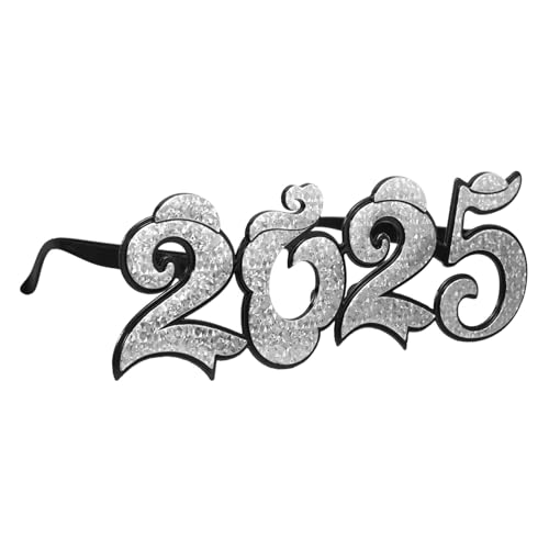 LOLIPPYY Neujahrsbrille Partybrille aus Stabilem Pc Material für Erwachsene Lustige Foto Requisite und Dekoration für Silvester Geburtstage und Festtagsfeiern von LOLIPPYY