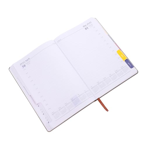 LOLIPPYY Notizbuch Kaffee Farbe Jahresplaner mit Tagen Tagesplaner für Büro Zuhause Reise Leichte Papier Notizblock für Tägliche Aufgaben und Inspiration von LOLIPPYY