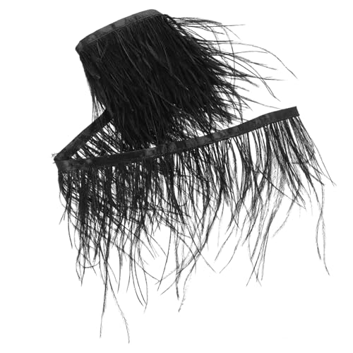 LOLIPPYY Ostrich Plume Fransenband Handmade Federbesatz für Hochzeitskleider Bühnenkostüme Schuh und Hutdekoration Vielseitiges Straußenfeder Material für Näh und Bastelarbeiten von LOLIPPYY