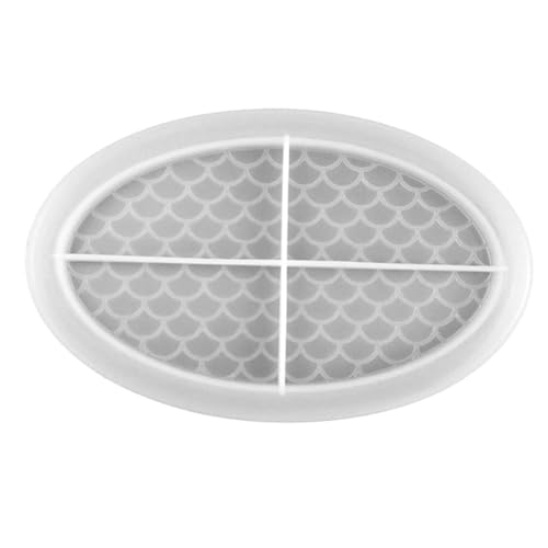 LOLIPPYY Ovales Silikon tablett gießform für DIY Epoxidharz Glatte Oberfläche Leicht Entformbar Kompakt und Platzsparend für Snackplatten und Obsttabletts Individuell Gestaltbar mit von LOLIPPYY