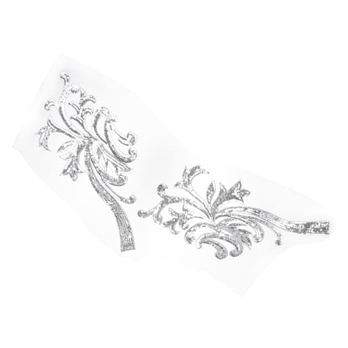 LOLIPPYY Pailletten Bestickte Blumen Applikationen Stickerei Stoffaufnäher DIY Kleidung Zubehör Silber Handgefertigte Spitzen Patches für Jacken Taschen Kostüme und Kleidungsreparatur LOLIPPYY Pailletten Bestickte Blumen Applikationen Stickerei Stoffaufnäher DIY Kleidung Zubehör Silber Handgefertigte Spitzen Patches für Jacken Taschen Kostüme und Kleidungsreparatur von LOLIPPYY