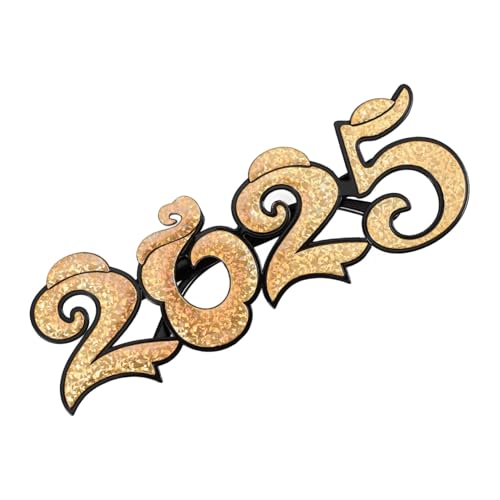 LOLIPPYY Partybrille aus Robustem Pc Material Silvester Foto Requisite Einzigartige Neujahrsbrille für Erwachsene Spaß und bei Jahreswechsel Feier von LOLIPPYY