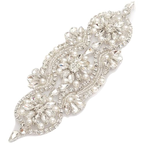 LOLIPPYY Perlen Applikation mit Strasssteinen Elegante Brautgürtel Patch zum Aufnähen Feine Verarbeitung Vielseitig für Hochzeitskleider Taschen und DIY Kleidung Glänzende Kristalle für LOLIPPYY Perlen Applikation mit Strasssteinen Elegante Brautgürtel Patch zum Aufnähen Feine Verarbeitung Vielseitig für Hochzeitskleider Taschen und DIY Kleidung Glänzende Kristalle für von LOLIPPYY