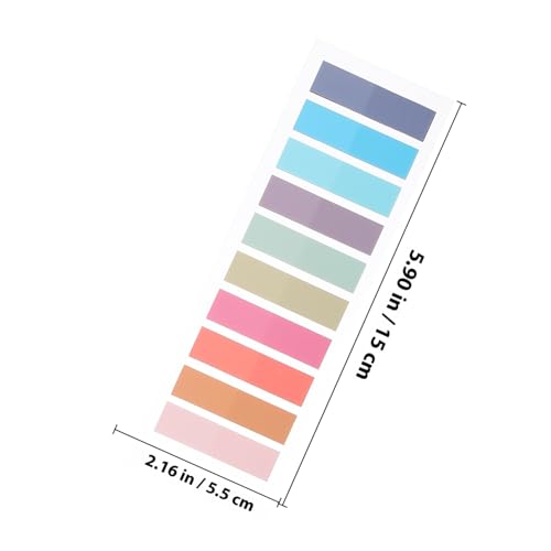 LOLIPPYY Pet Halbtransparente Haftnotizen Index Streifen Farbige Lesezeichen Klebezettel für Bücher Büro Schule Praktische Seitenmarker Highlight Tabs von LOLIPPYY