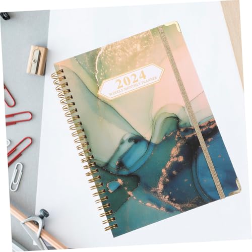 LOLIPPYY Planer Notizbuch mit Spiralbindung Leichter Tagesplaner für Büro Schule und Reise Stilvoller Schutzumschlag Praktisches Notizheft für To do listen für Studenten und Mitarbeiter von LOLIPPYY