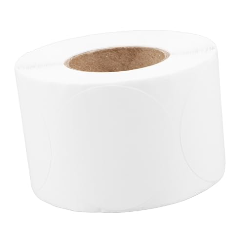 LOLIPPYY Runde selbstklebende weiße bedruckbare Stickerpapier für Thermodrucker vielseitig einsetzbar für Supermarkt Lager und Versand individuell gestaltbar von LOLIPPYY