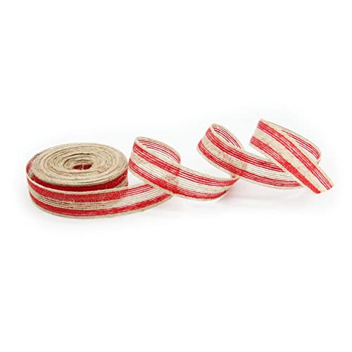LOLIPPYY Sackleinenband bürodekorationen weihnachtsdeko geschenkpaket present package Decorative ribbon personalisiert Schleife verdrahtet Party Chiffon Stoff Weihnachtsband DIY-Bastelband rot von LOLIPPYY