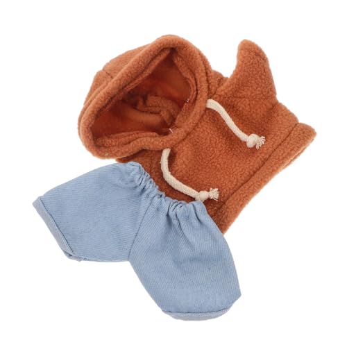 LOLIPPYY Satz Puppenkleidungsset Puppen Anziehen Kuscheltier-Hoodie Mini-bär-puppenkleidung Puppen-Outfits Plüschbären-Kapuzenpullover Puppe Verkleiden Sich Kleidung Kurzer Plüsch von LOLIPPYY