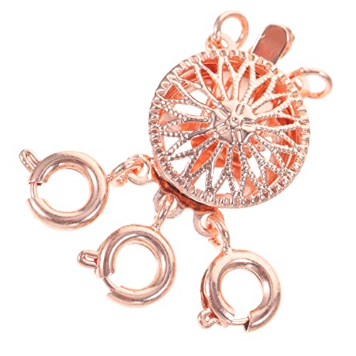 LOLIPPYY Schichtverschluss für Damen Schmuck Zubehör Sonnenblumen Design Roségold für Layering und DIY Schmuckgestaltung von LOLIPPYY