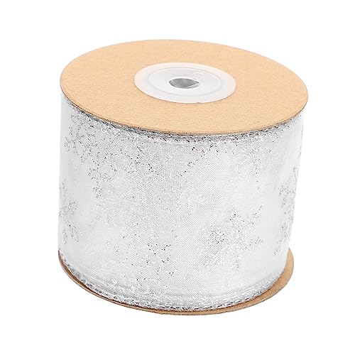 LOLIPPYY Schneeflocken Transparentes Schleifenband Glitzer Ribbon für Weihnachts und Hochzeitsdekoration DIY Bastelmaterial Geschenkverpackung Silberfarben LOLIPPYY Schneeflocken Transparentes Schleifenband Glitzer Ribbon für Weihnachts und Hochzeitsdekoration DIY Bastelmaterial Geschenkverpackung Silberfarben von LOLIPPYY