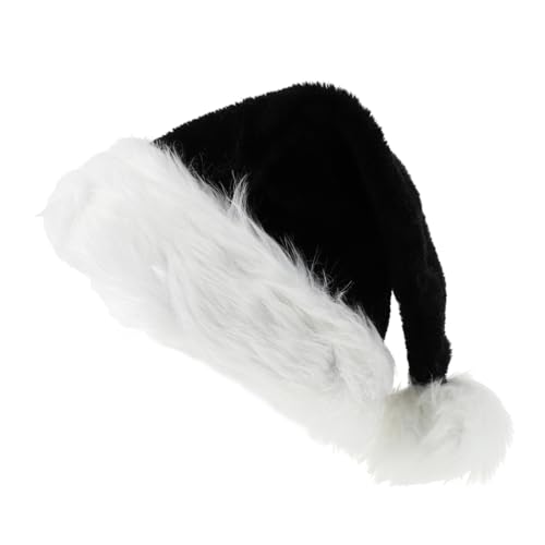 LOLIPPYY Schwarze Plüsch Weihnachtsmütze für Erwachsene Weiches Stoffmaterial Bequemes Tragen für Halloween und Weihnachtsfeiern Festliches Kostümzubehör Einfach Aufzusetzen und Sicherer LOLIPPYY Schwarze Plüsch Weihnachtsmütze für Erwachsene Weiches Stoffmaterial Bequemes Tragen für Halloween und Weihnachtsfeiern Festliches Kostümzubehör Einfach Aufzusetzen und Sicherer von LOLIPPYY